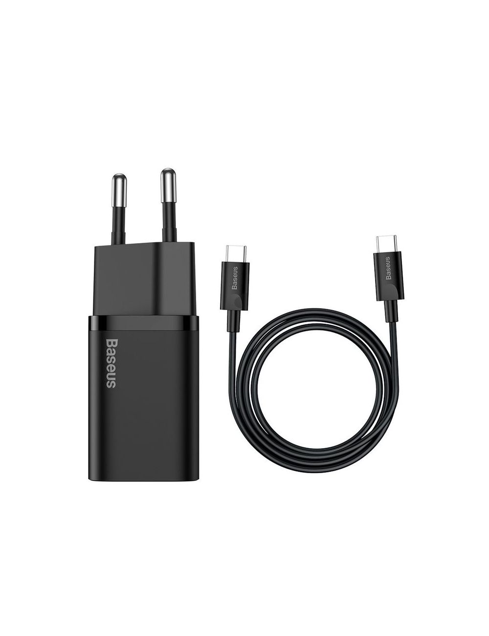 Ładowarka sieciowa BASEUS SUPER SI USB-C/USB-C 25W 1xUSB + KABEL 1M BLACK