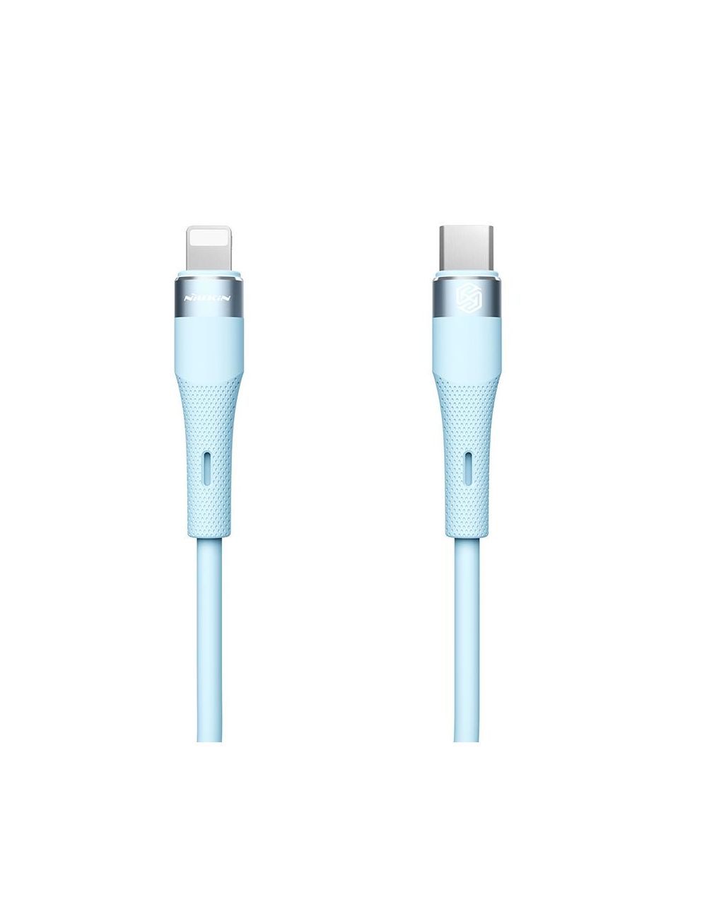 NILLKIN DATA CABLE FLOWSPEED SILICON TYPE C-LIGHTNING PD 27W, BLUE / NIEBIESK