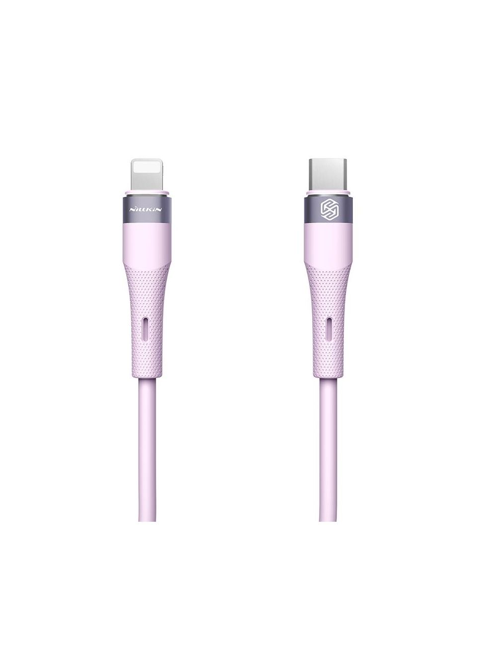 NILLKIN DATA CABLE FLOWSPEED SILICON TYPE C-LIGHTNING PD 27W, PURPLE