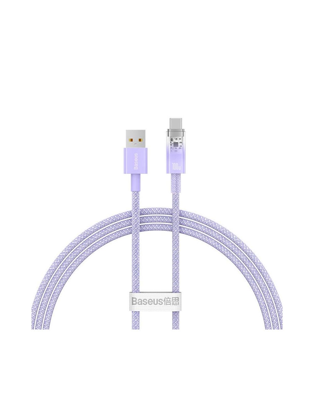 KABEL BASEUS EXPLORER SERIES USB/USB-C 100W 6A 1M FIOLET/PURPLE