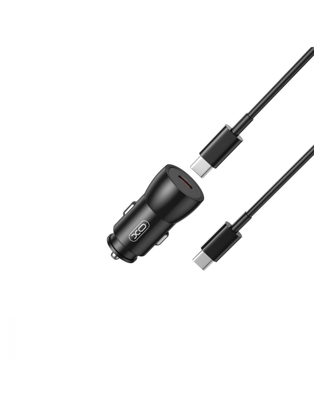 XO ładowarka samochodowa CC57 PD 25W PD Czarna + Kabel USB-C