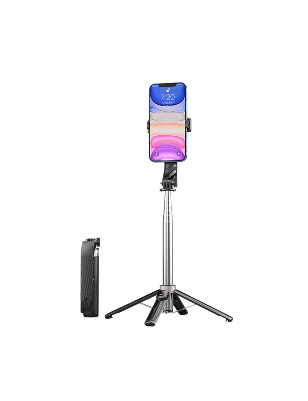 XO SELFIESTICK Bluetooth TRIPOD SS11 100cm Czarny