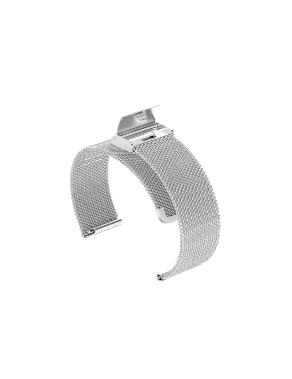 Regulowany pasek ze stali nierdzewnej do zegarka/smartwatch 20mm, SILVER/SREBRNY