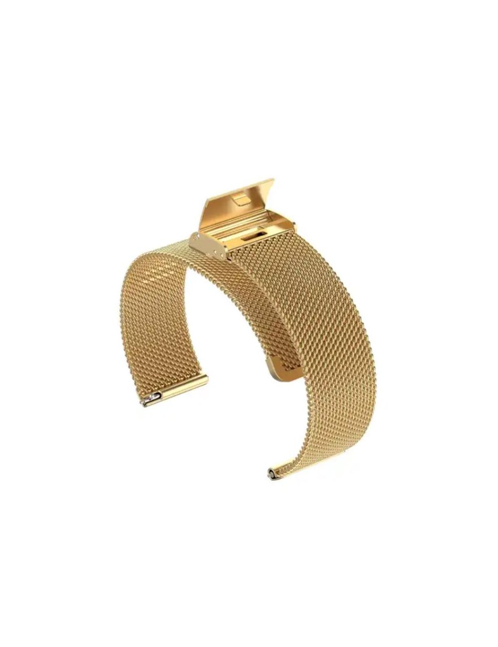 Regulowany pasek ze stali nierdzewnej do zegarka/smartwatch 20mm, GOLD/ZŁOTY