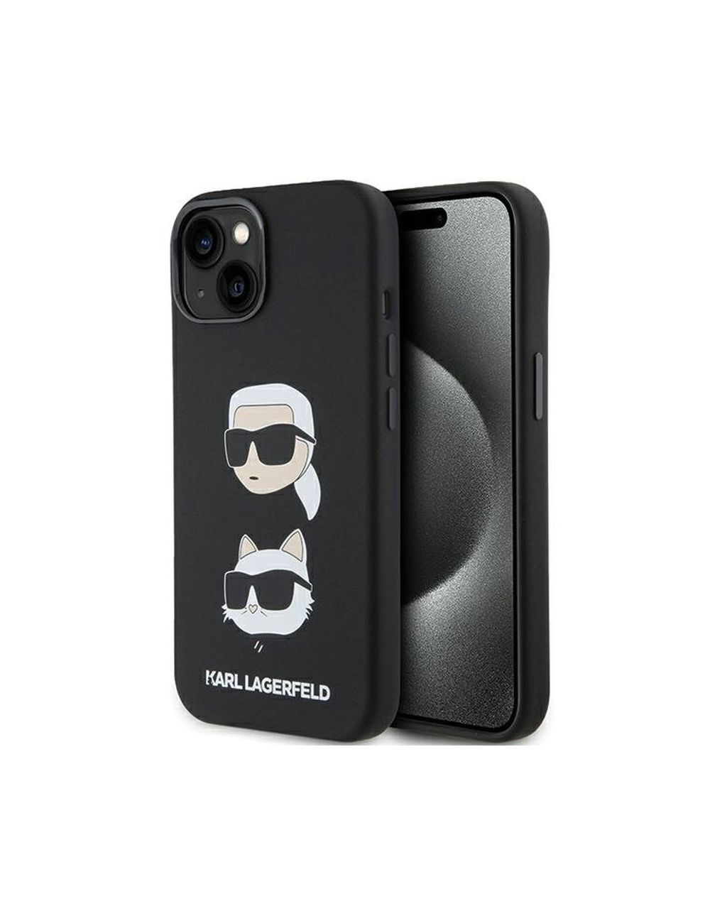 KARL LAGERFELD IPHONE 15 PLUS KARL& CHOUPETTE HEAD KLHCP15MSDHKCNK BLACK