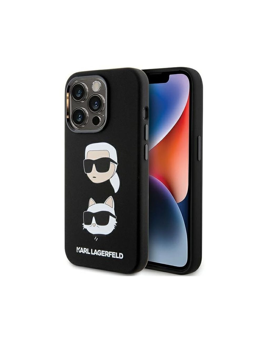 KARL LAGERFELD IPHONE 15 PRO KARL& CHOUPETTE HEAD KLHCP15LSDHKCNK BLACK