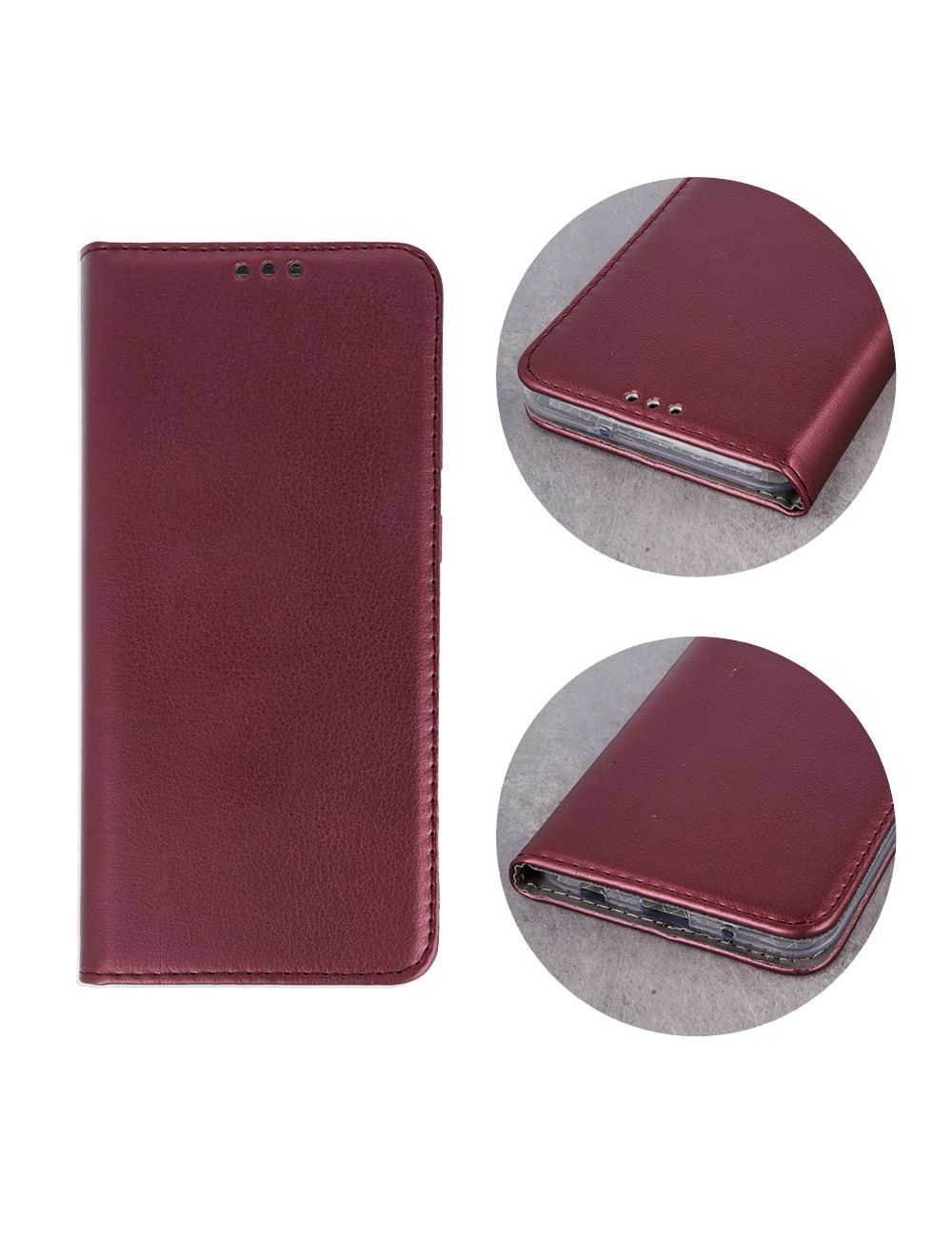 Etui Smart Magnetic do Xiaomi Redmi Note 13 Pro 5G (global) burgundowy